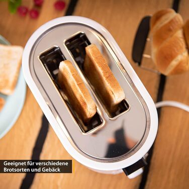 Тостер TZS First Austria 4-х секційний з широким прорізом, 1400 Вт, з підсвічуванням, з лотком для крихт, підставка для тостів, теплоізольований корпус, регулювання температури, корпус з нержавіючої сталі, функція розморожування, центрування хліба, білий