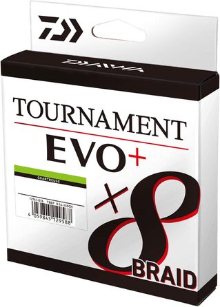 Плетена рибальська волосінь Daiwa Tournament X8 EVO+ 0,18 мм 135 м салатова