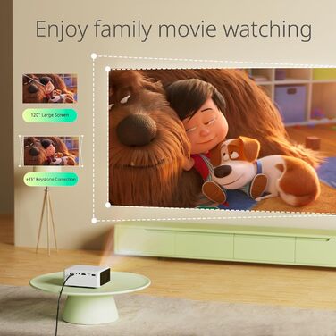 Міні проектор YOTON Y3 Beamer Klein: 1080P, 15000 люмен, для домашнього кінотеатру, HDMI/USB/Phone/PS5, Zoom, ідеальний для дітей (чорний)