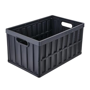 VEVOR 3-Piece Set 65L Professional Folding Box made of PP, Transport Box with Lid, Foldable Storage Box with Handle, Stackable Crates, Storage Box, Folding Boxes, Stackable Boxes for Storage & Transport