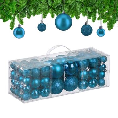 Relaxdays Set of 76 Christmas Baubles