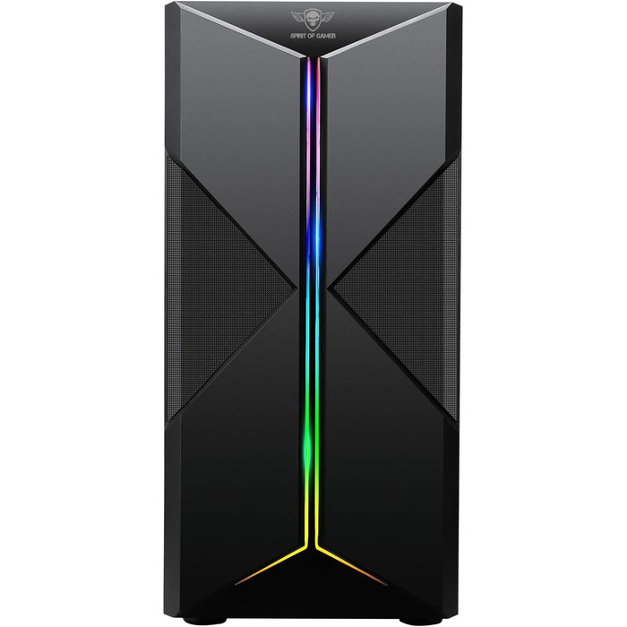Комп'ютерний корпус Spirit of Gamer Gamer Clone III з RGB підсвічуванням - ATX/mATX/ITX Tower з металевою передньою панеллю та скляною бічною панеллю