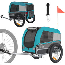 Фаркоп для собак Tiggo VS Pets M: велосипедний причіп для собак, блакитний