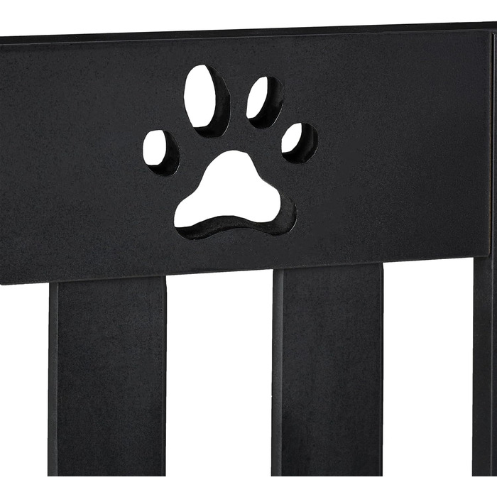 Захисний забірчик для собак Relaxdays, самостійний, 60 x 204 см, чорний, MDF, розкладний