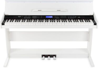 FunKey DP-88 II – цифрове піаніно з 88 клавішами, поліфонія 128, 360 звуків, 160 стилів, MP3-плеєр, функція навчання, запис та відтворення, 3 педалі, білий колір