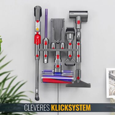 Аксесуари та запчастини для пилососа RICOO SH0602, сумісні з Dyson V7/V8/V10/V11/V12/V15, сірі, високоякісний пластик, 232x42x85 мм