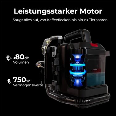 Zedar C600-750W: компактний миючий пилосос для килимів, меблів та авто