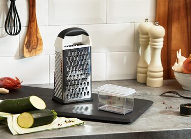 OXO Good Grips Трита тертка з контейнером з нержавіючої сталі – для овочів та інших продуктів
