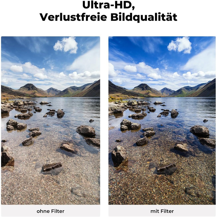 Набір фільтрів K&F Concept Nano X-Serie 58mm: поляризаційний фільтр, UV-фільтр, кришки об'єктива (2 шт.), серветки для чищення (3 шт.)