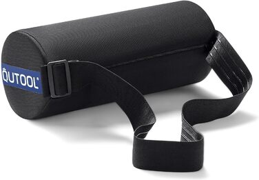 Підпорушка для спини Qutool з піною Memory Foam, для офісного та геймінгового крісла, підтримка поперекового відділу, регульовані ремені, сітчаста обкладка (Чорний)