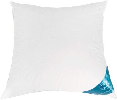 Подушка Sandaro Home з гусячого пуху 80x80 см, 1100 г, натуральна, сертифікат Öko-Tex