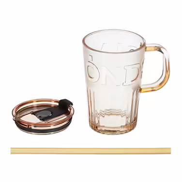 Relaxdays Set of 4 Handle Drinking Glasses