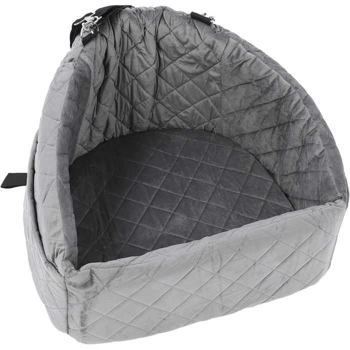 Автокрісло для собак Ejoyous - сіре, для малих та середніх порід, до 15.9 кг, з memory foam