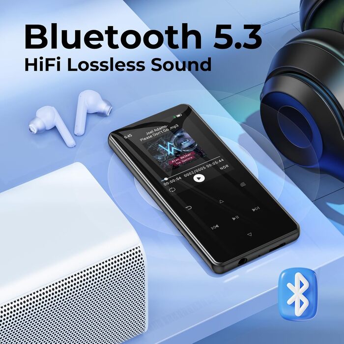 MP3 плеєр 64GB з Bluetooth 5.3 та екраном 2.4