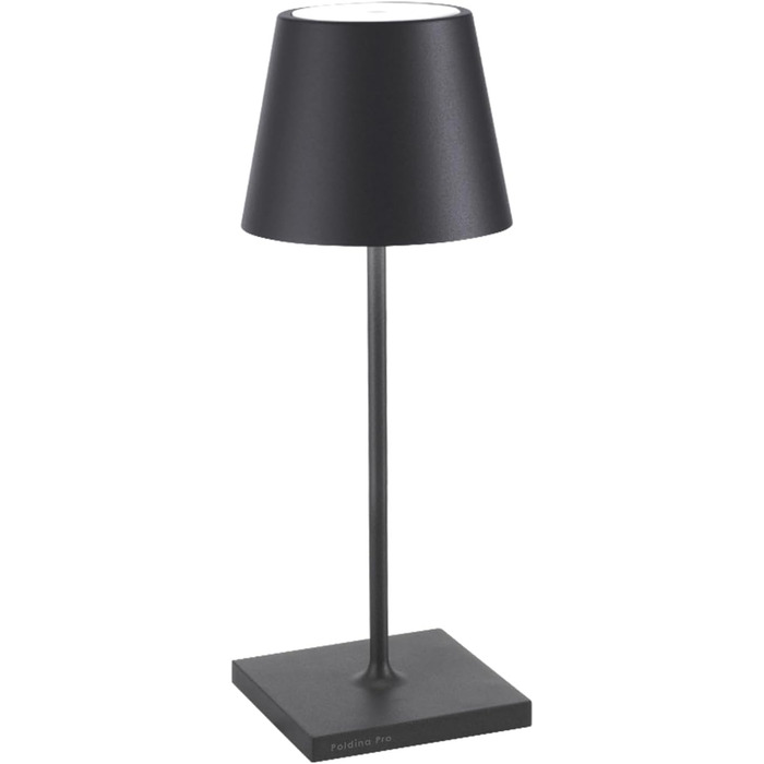 Zafferano Poldina Pro Mini: Бездротова LED-лампа для дому та вулиці, сенсорне керування, диммер, 30 см, темно-сірий
