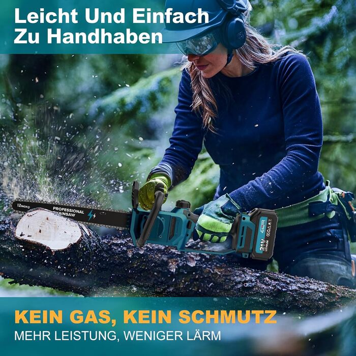 Акумуляторна міні-пила PowerCut X13: 6 дюймів, 8000mAh, автоматичний змащувач, для стрижки гілок та дерева