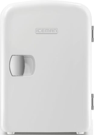 Chefman Iceman Mini Fridge - Portable 4L Cooler & Warmer - White - Cosmetic & Snack Refrigerator with AC/DC Power