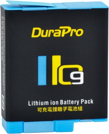 Акумулятор DuraPro 2X + LED зарядний пристрій 3-слоти USB Type-C для GoPro Hero 12/11/10/9 Black