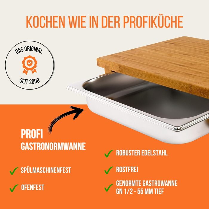 Cutting board with drip tray 