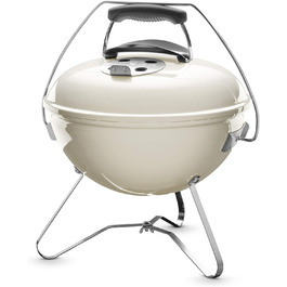 Портативний вугільний гриль Weber Smokey Joe Premium, 37 см, слонова кістка, з порцеляновою емаллю та ручкою для перенесення