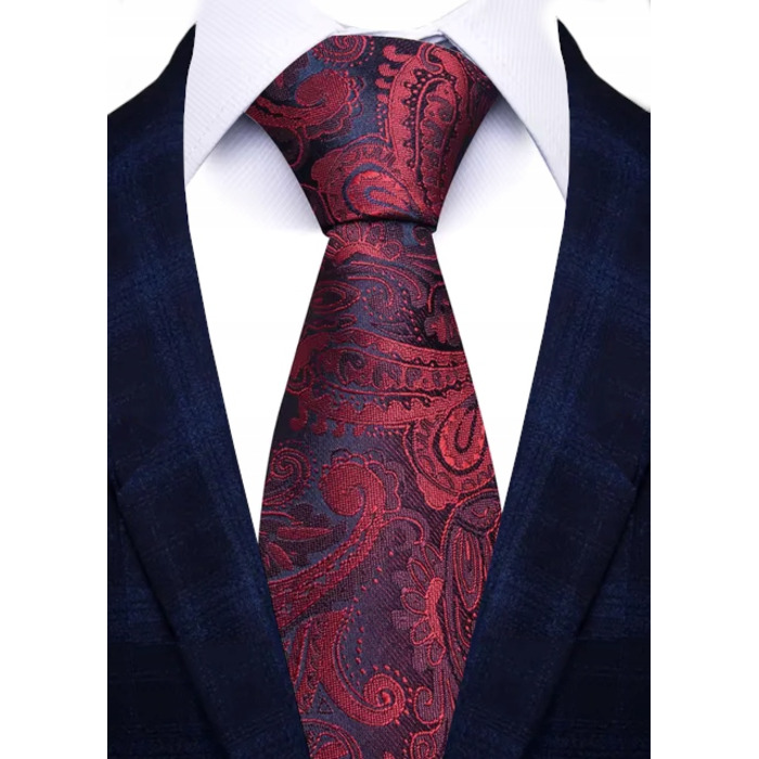 Широка червона краватка Elegance