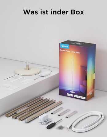 Govee LED-лампа настільна RGBIC, Wi-Fi, диммування, сумісна з Alexa та Google Assistant, 16 млн кольорів, 58 режимів, музичний режим, DIY для ігор та спальні (Золотий, 1 шт.)