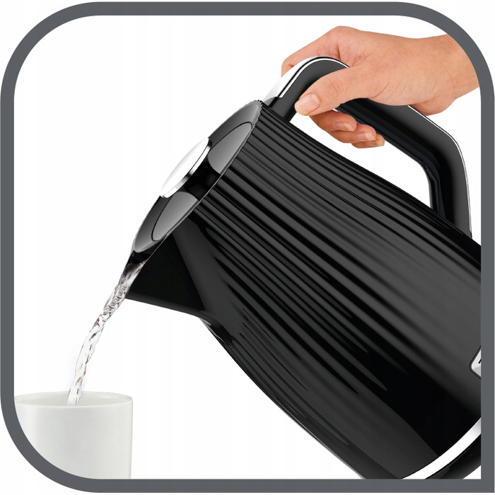 Електричний чайник Tefal Loft, 2400 Вт, 1,7 л, чорний