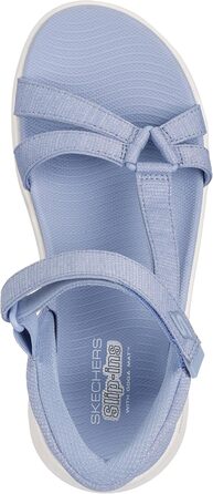 Сандалі жіночі Skechers Go Walk Flex Illuminate Hands Free Slip-ins – зручні босоніжки для прогулянок, колір темно-зелений (40 EU)
