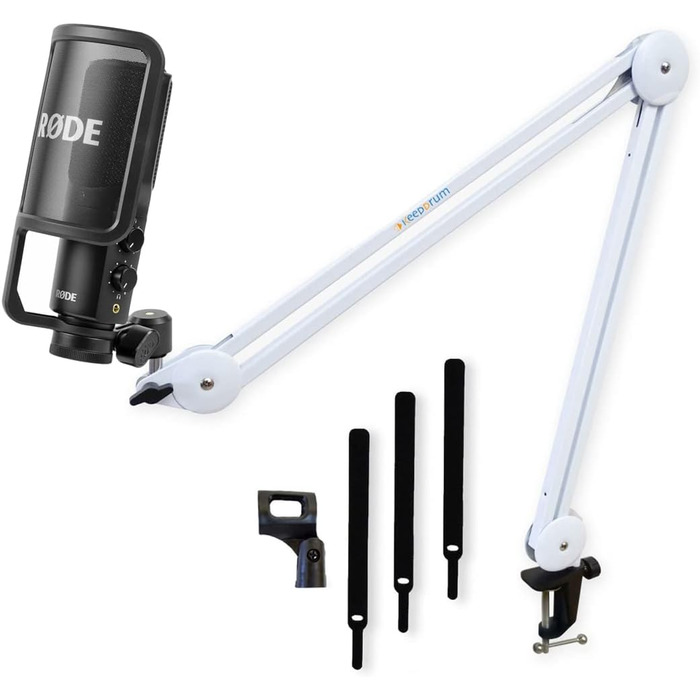 Rode NT-USB+ USB конденсаторний мікрофон + Keepdrum MS138 гнучкий стійкий кронштейн чорний