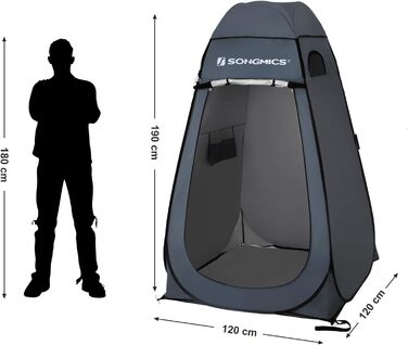 SONGMICS Pop-Up Privacy Tent - Outdoor Shower & Toilet Tent for Camping, Fishing, Beach - Portable Changing Room with Carry Bag