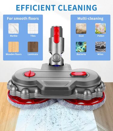 Насадка для миття підлоги Dyson V7/V8/V10/V11/V15, замінні частини, електричний мийник з баком, контейнер та 6 насадок