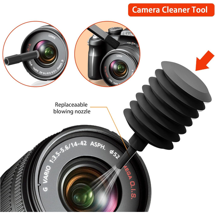 Набір для чищення 20-в-1 для AirPods, ноутбуків, телефонів, клавіатур – Професійний набір для чищення екранів з мікрофіброю, щітками, USB-щільочкою (Critin-20-in-1 black)