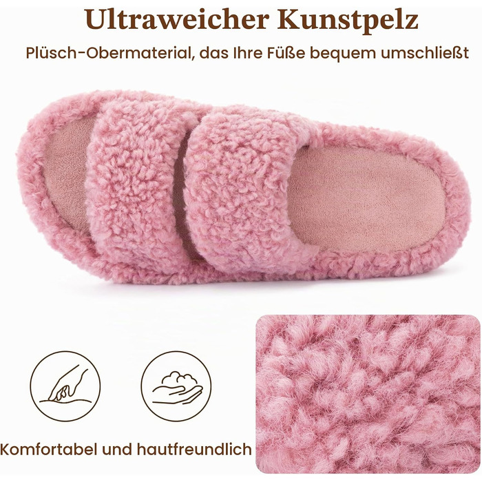 Жіночі м'які капці RockDove з ефектом пам'яті (Memory Foam), колір старорожевий, розмір 38/39 EU