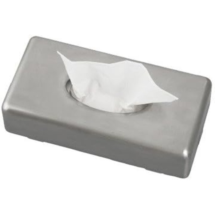 Blanc HYGIENIC Cosmetic Tissue Dispenser Futura – Wall-Mountable Tissue Dispenser, Dispenser for Cosmetic and Wet Wipes, Capacity 100 Sheets, Brushed Stainless Steel