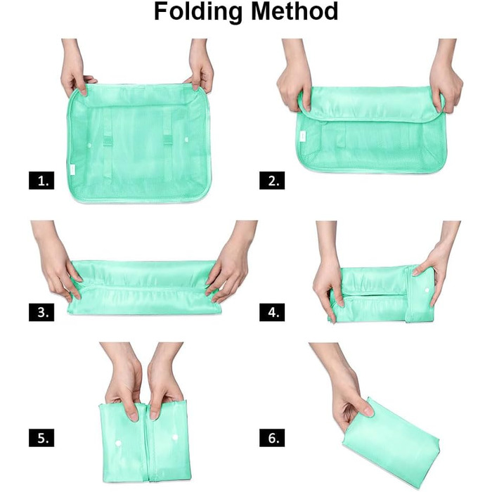 Органайзер для валізи OSDUE, набір 8 шт: кубики для пакування, водонепроникні чохли для одягу, сумочка для косметики, мішечок для взуття, кишеня для USB-кабелів (бежевий)