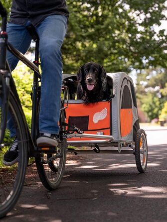 TrendPet Comfort Wagon L: Фарм'ятковий причіп для собак великих порід з амортизацією, алюмінієвий каркас