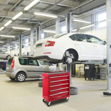 Arebos 5-Compartment Tool Trolley