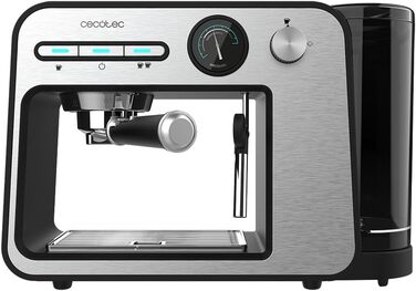 Кавоварка Cecotec Power Espresso 20 Square Pro, 1450 Вт, 20 бар, з ThermoBlock, парогенератором, знімним баком 1 л, підігрівом чашок, для еспресо