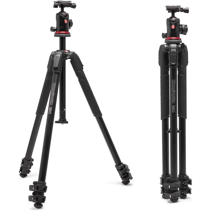 Штатив Manfrotto 190X з алюмінію – 3-секційний для бездзеркальних та DSLR камер (Alu 3 Segm Kit з Arca Swiss)