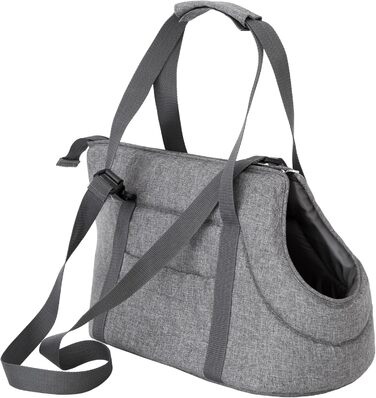 Сумка-переноска для собак і котів, розмір S/L, сіра - 25 x 43 x 27 см