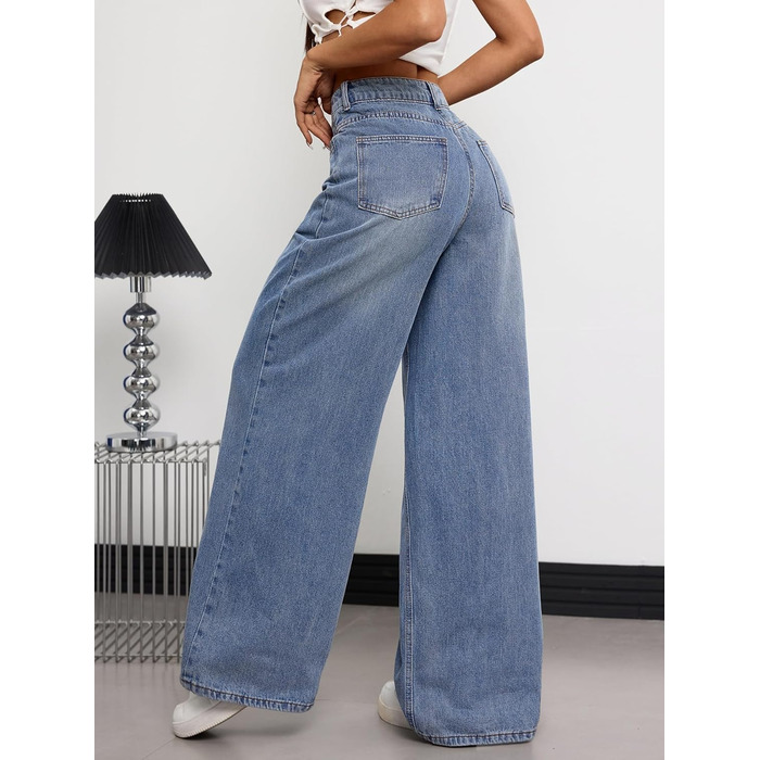 Джинси жіночі кльош Damen Baggy Y2K сині XS (D20)