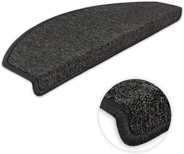 Kettelservice-Metzker Rambo Step Mats - Anthracite (15-Piece Set, Half-Round)