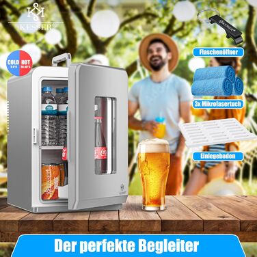 KESSER® Міні холодильник/термобокс 2в1, 15л, AC/DC, для авто, офісу, дому, кемпінгу