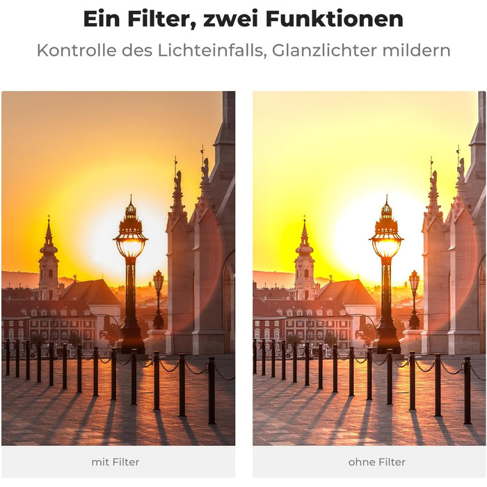 Фільтр K&F Concept 77mm Black Mist 1/4 та ND2-ND400 2-в-1 (Nano-Xcel Series)