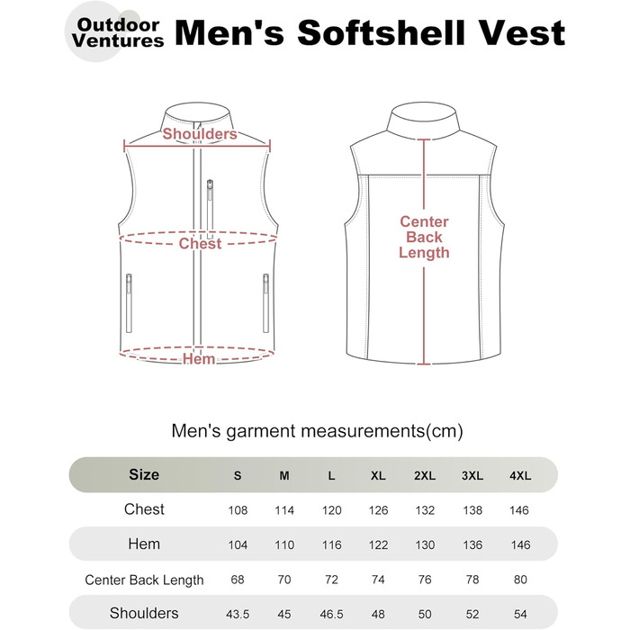Чоловічий жилет Outdoor Venture з підкладкою, водовідштовхуючий, вітрозахисний, дихаючий. Ідеально для велоспорту, бігу та піших прогулянок (Чорний, M)