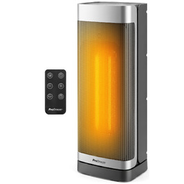 Керамічний тепловентилятор-товіль Pro Breeze ThermaCube Plus 2200W з термостатом, дистанційним керуванням та Eco-режимом, поворот 65°, захист від перекидання