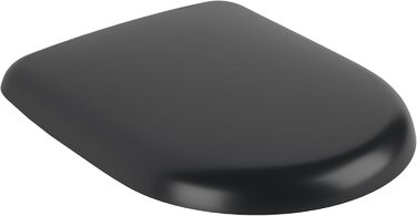 Сидіння для унітаза Villeroy & Boch O.novo D-подібне з мікроліфтом (SoftClose), Duroplast, матовий чорний