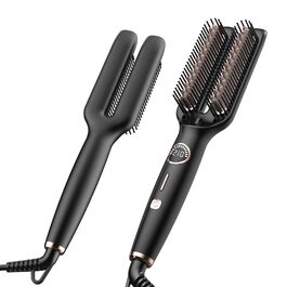 UKLISS Випрямляч для волосся з LED-дисплеєм, нагрівальний гребінець, захист від опіків, швидкий нагрів за 30 секунд