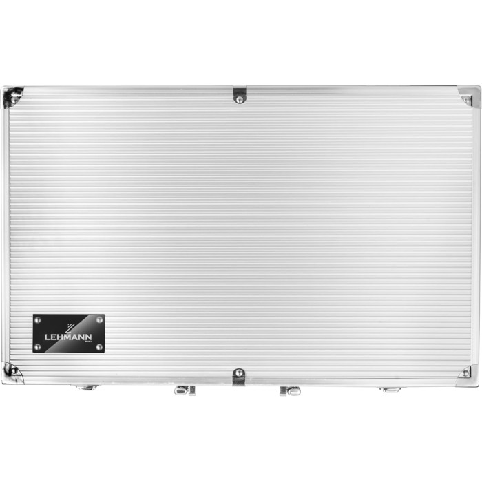 Набір гриль-посуду Lehmann LGAGA-YAN006 у металевому кейсі, 26 предметів, нержавіюча сталь, аксесуари для барбекю, преміум-якість, подарунок для чоловіків