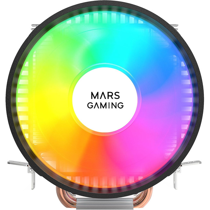Mars Gaming MCPUARGB: RGB-охолоджувач для CPU з 2 тепловими трубками, 130W, PWM, тихий